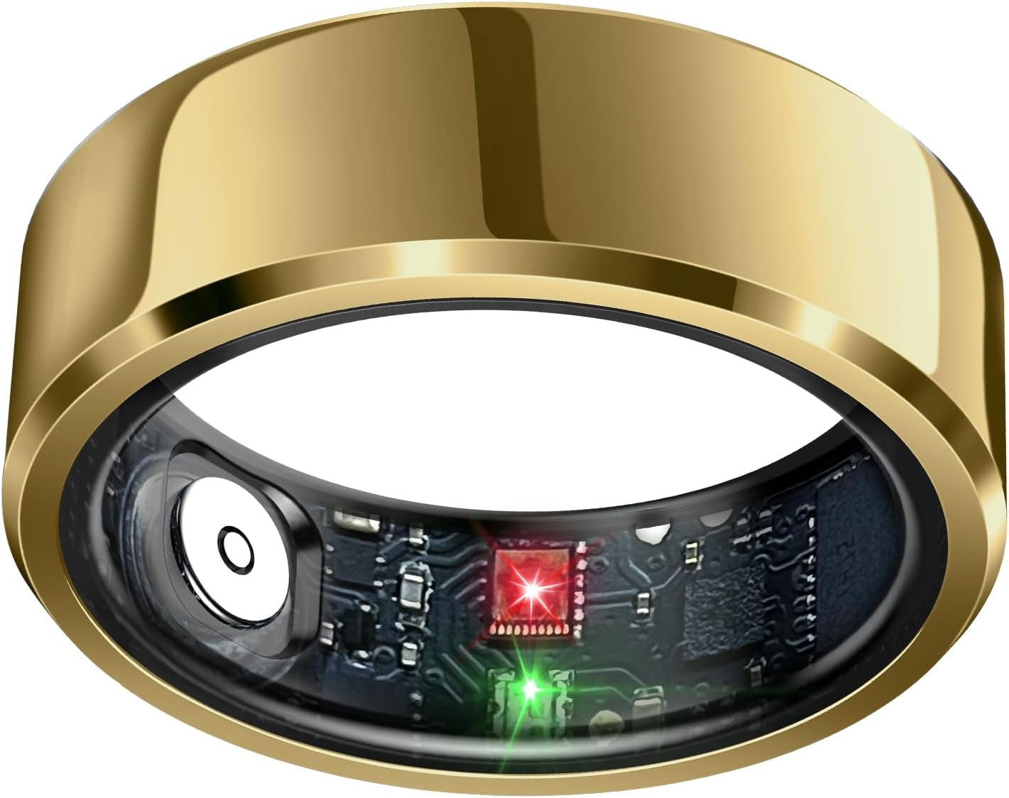 Smart Ring Health Tracker, Sleep Tracker Ring with Heart Rate, Waterproof Fitness Ring for Activity Monitoring/Steps/Distance/Calories, Air Gestures, up to 7-Day Battery, for Ios Android (Black,#10)